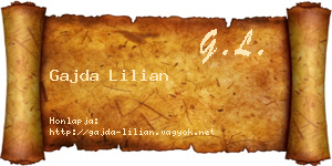 Gajda Lilian névjegykártya